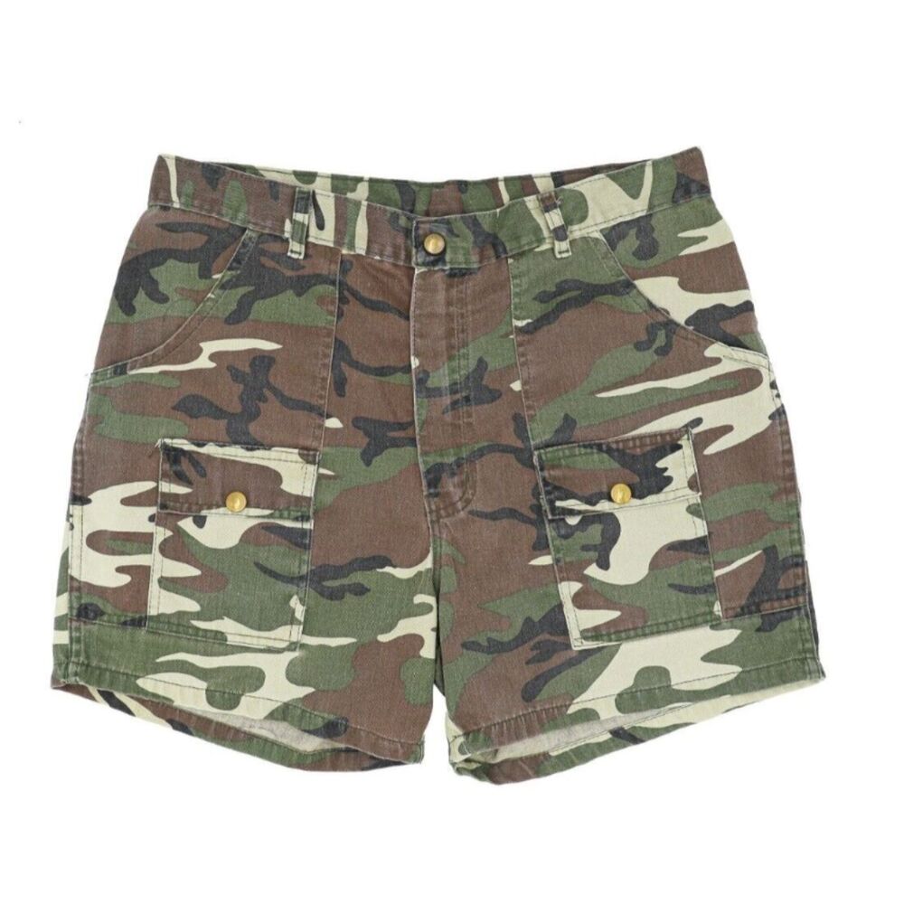 Camo Cargo Shorts High Rise Utility‎ Medium